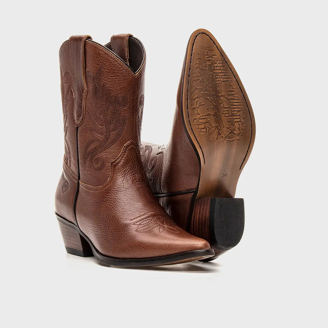 BOTA TEXANA FEMININA MALVI PREMIUM CAFÉ