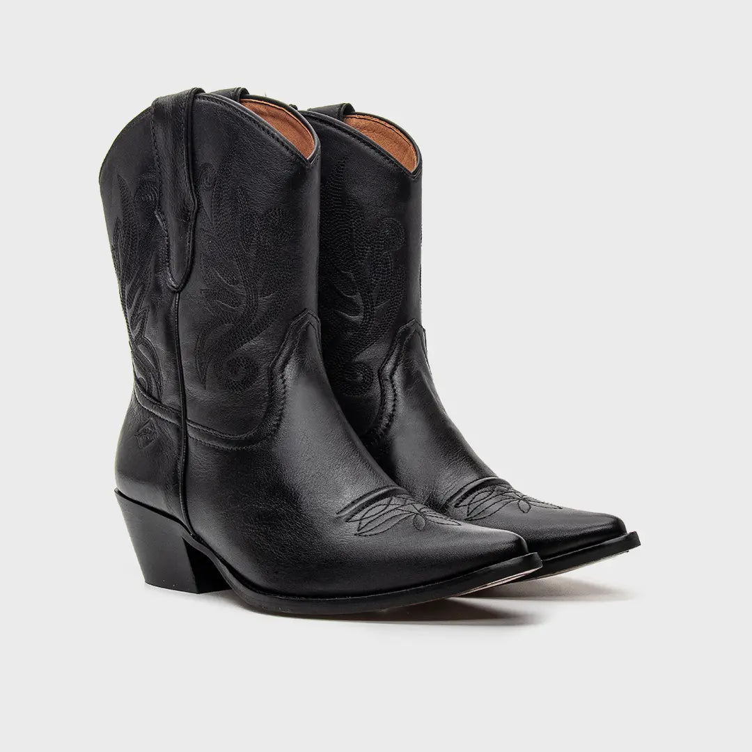 BOTA TEXANA FEMININA MALVI PREMIUM PRETA