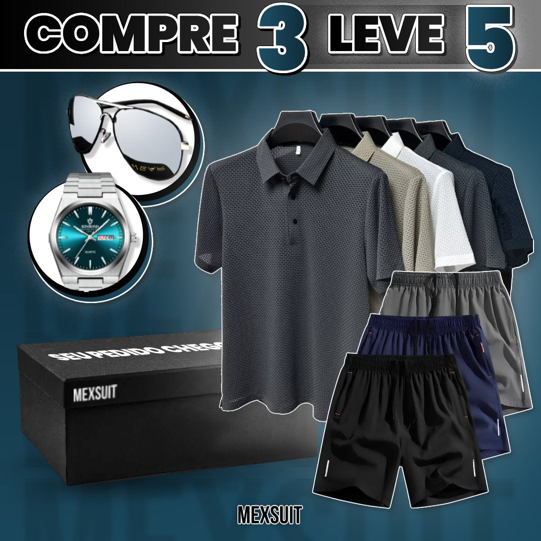 Kit Camisas Polo de Seda Gelo Vegas